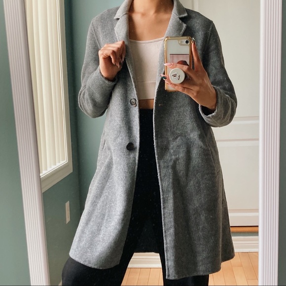 🌱 SOLD 🌱 Zara grey top coat - Picture 2 of 2